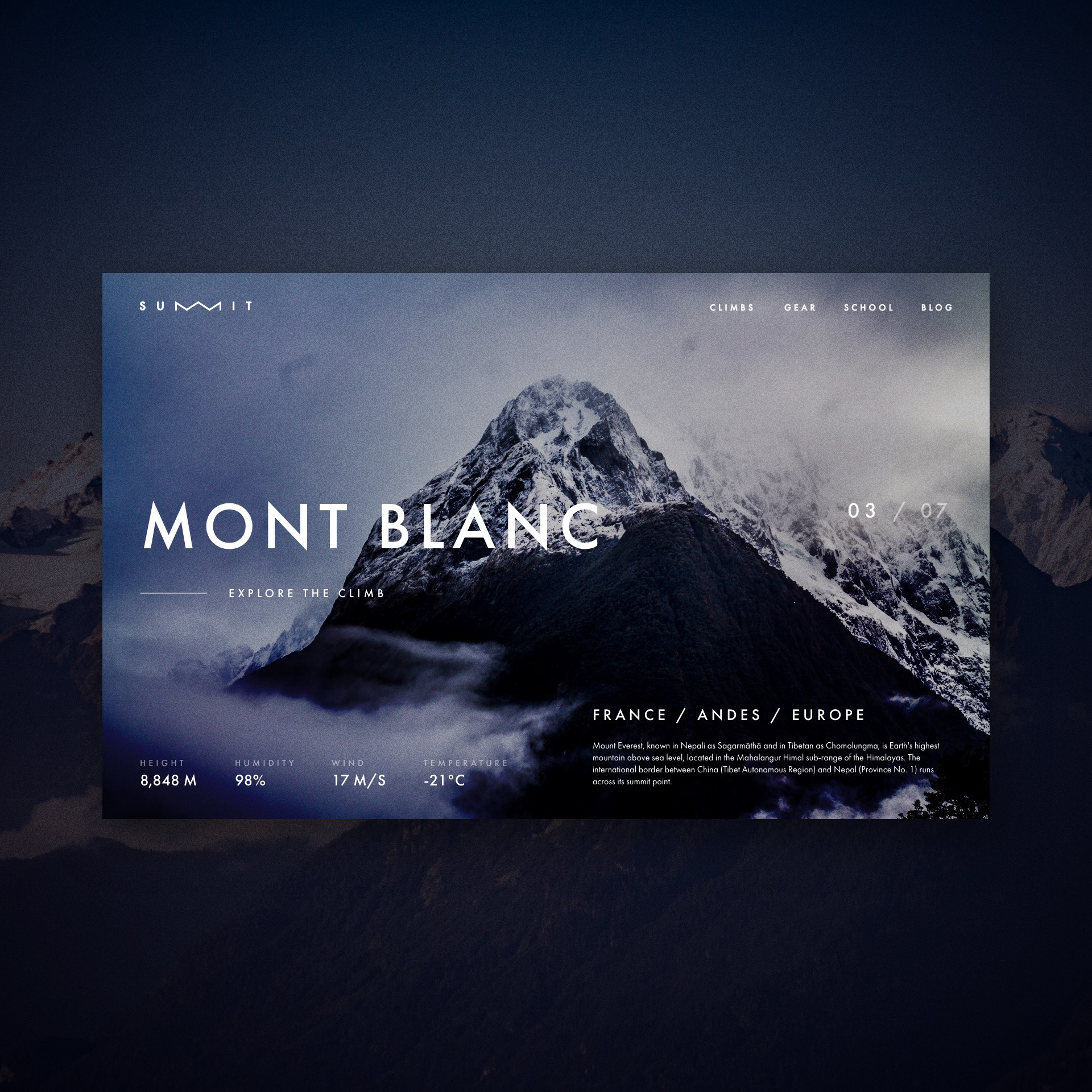 Seven Summits | Website Design